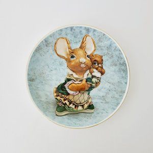 Elizabethan PenDelfin Bunny Mother and Baby Collectors Plate Jean Walmsley Heap